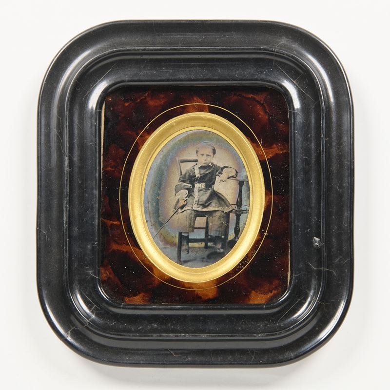 Ambrotipo raffigurante «Ritratto di bambino con frustino»