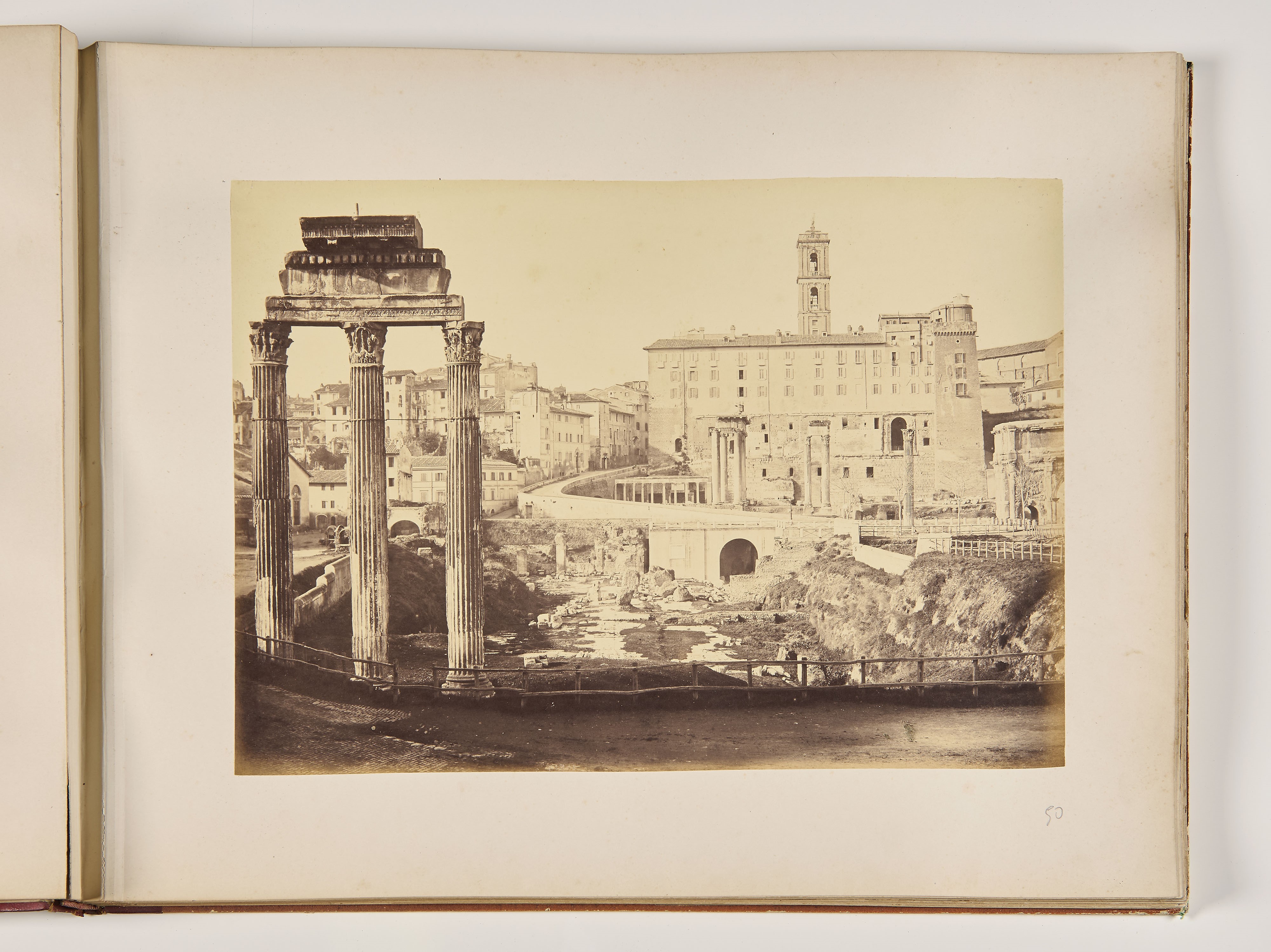 Raro album formato in folio "Souvenir de Rome", XIX secolo