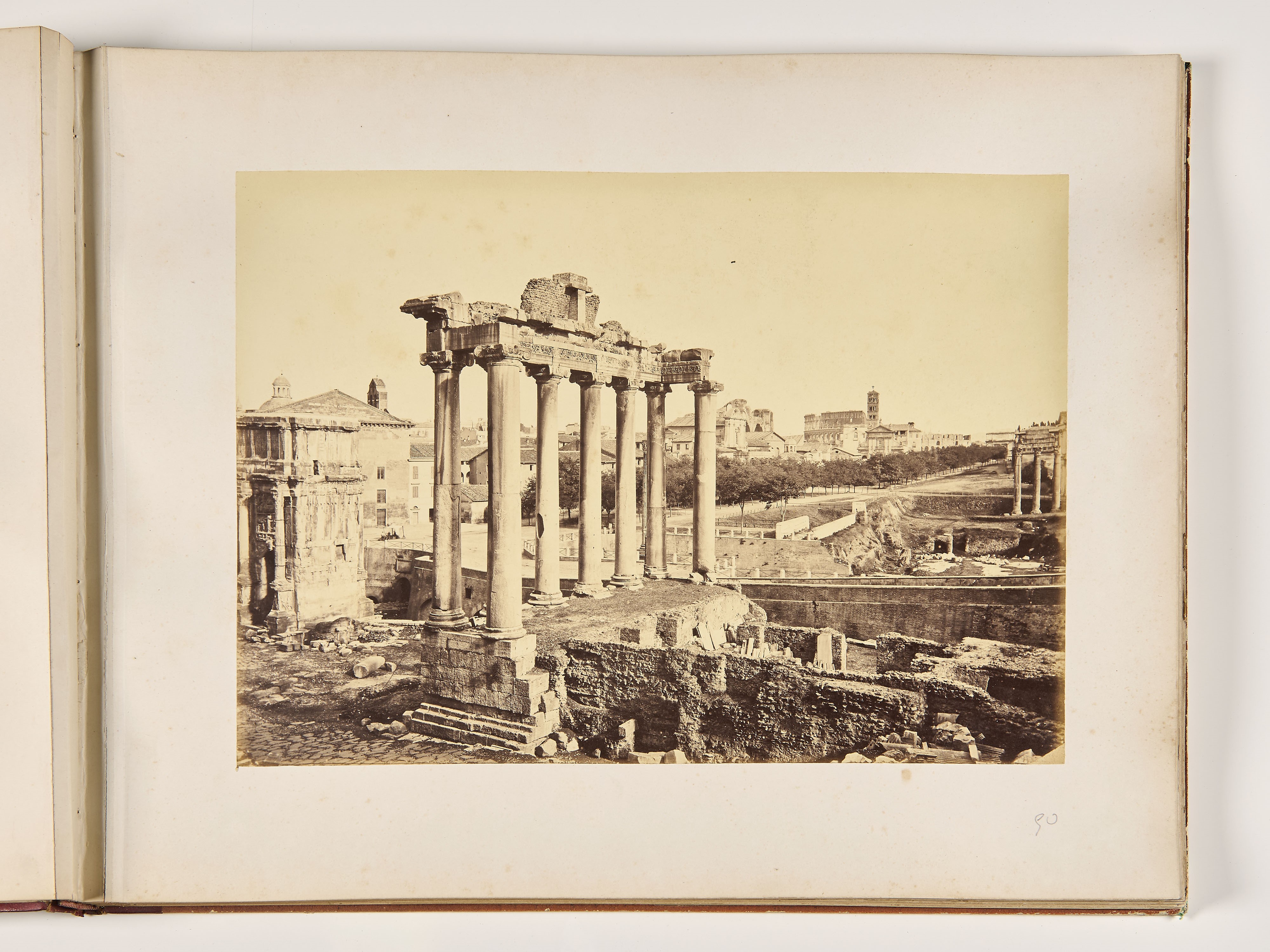 Raro album formato in folio "Souvenir de Rome", XIX secolo