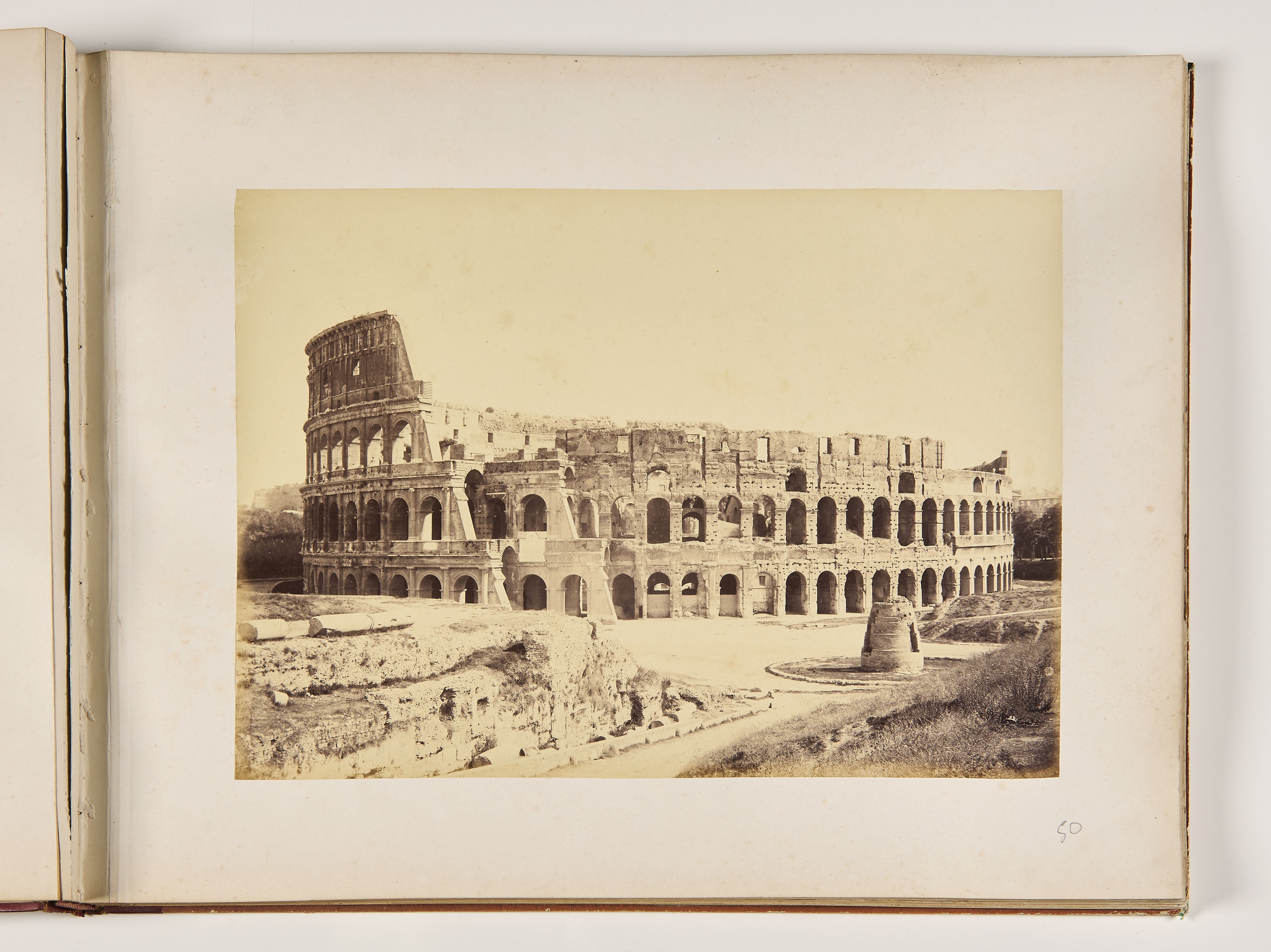 Raro album formato in folio "Souvenir de Rome", XIX secolo