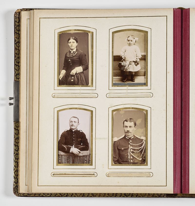 Album di carte de visite e carte cabinet, fine XIX secolo