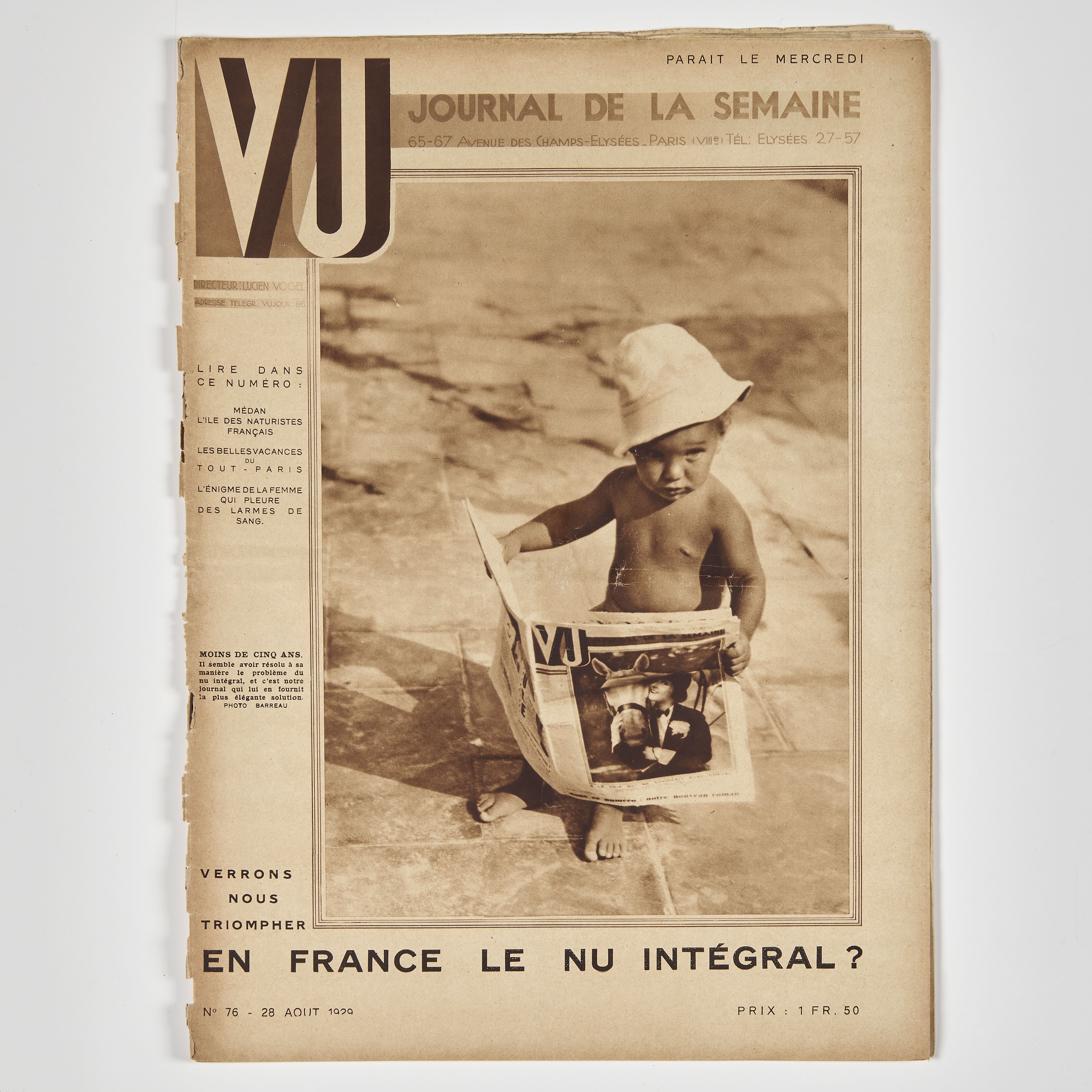 Collezione di 62 fascicoli della rivista 'VU. Journal de la semaine', 1928-31