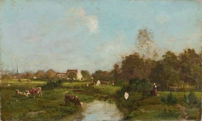 Paesaggio, olio su tela