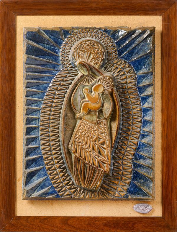 Angelo Biancini : Madonna col Bambino  (1970 ca.)  - Auction Faenza Ceramics: A Rare Collection of Works by 20th-Century Ceramic Sculptors - Casa d'aste Farsettiarte