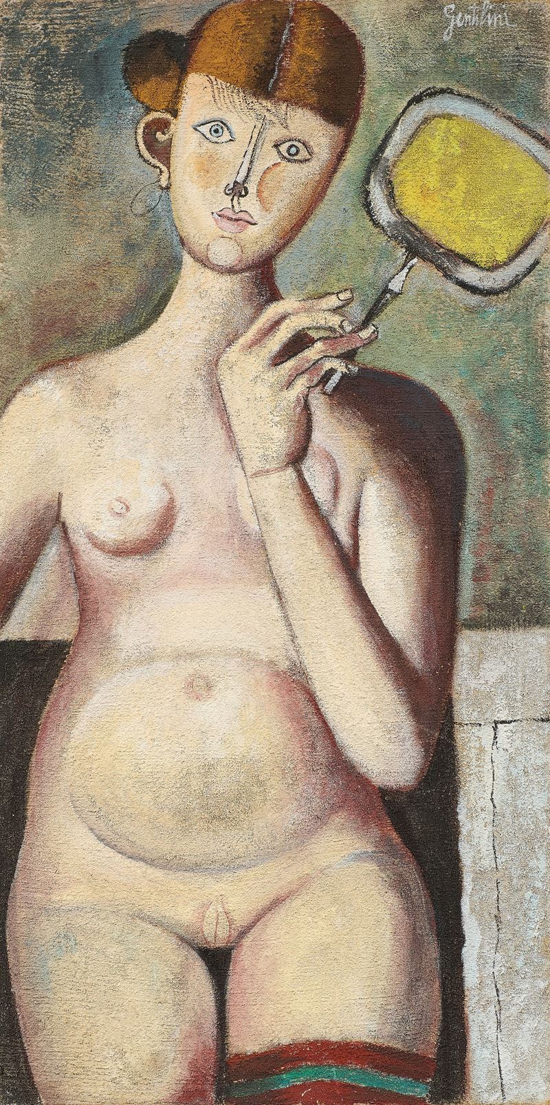 Ragazza nuda con ventaglio
