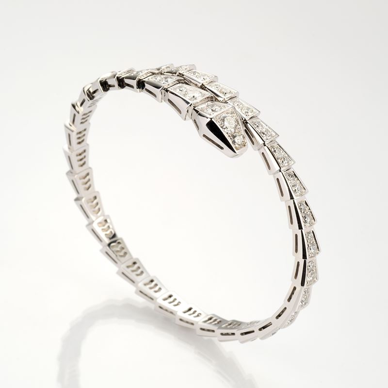 Bulgari bracciale "Serpent Viper" in oro bianco e diamanti