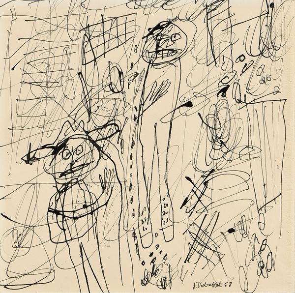 Jean Dubuffet - Paysage avec personnages