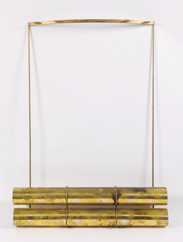 Piergiorgio Colombara : Uncus  (1999)  - Scultura in ottone e vetro - Auction Paintings, Drawings, Sculpures and Multiples - Casa d'aste Farsettiarte