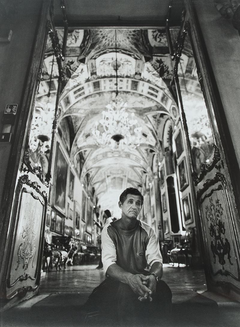 Lala Meredith-vula - Romanian Man at Doria Pamphili Gallery, Rome (serie Marginalised Society), C...