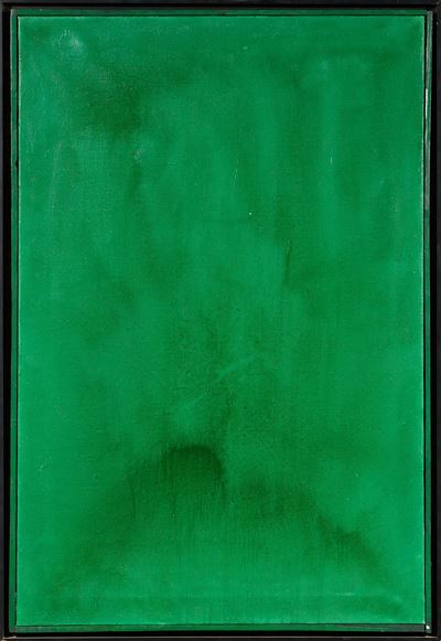 Monocromo verde, acrilico su tela e legno (1984)