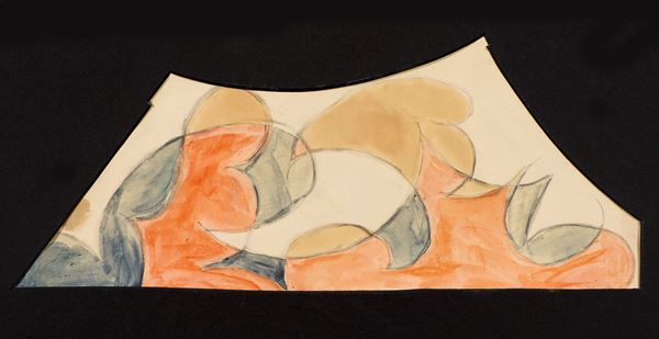 Giacomo Balla - Paesaggio - Studio per ricamo
