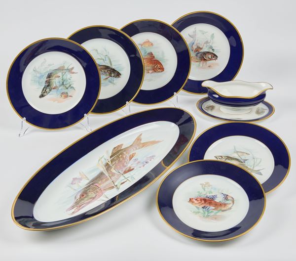 Richard Ginori set di piatti da pesce  - Porcellana - Asta Parade - Arte della Tavola - Casa d'aste Farsettiarte