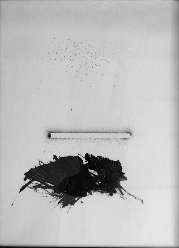 Emilio Scanavino : Senza titolo  (1979)  - Acrilico su carta applicata su tela - Asta Arte Contemporanea - Casa d'aste Farsettiarte