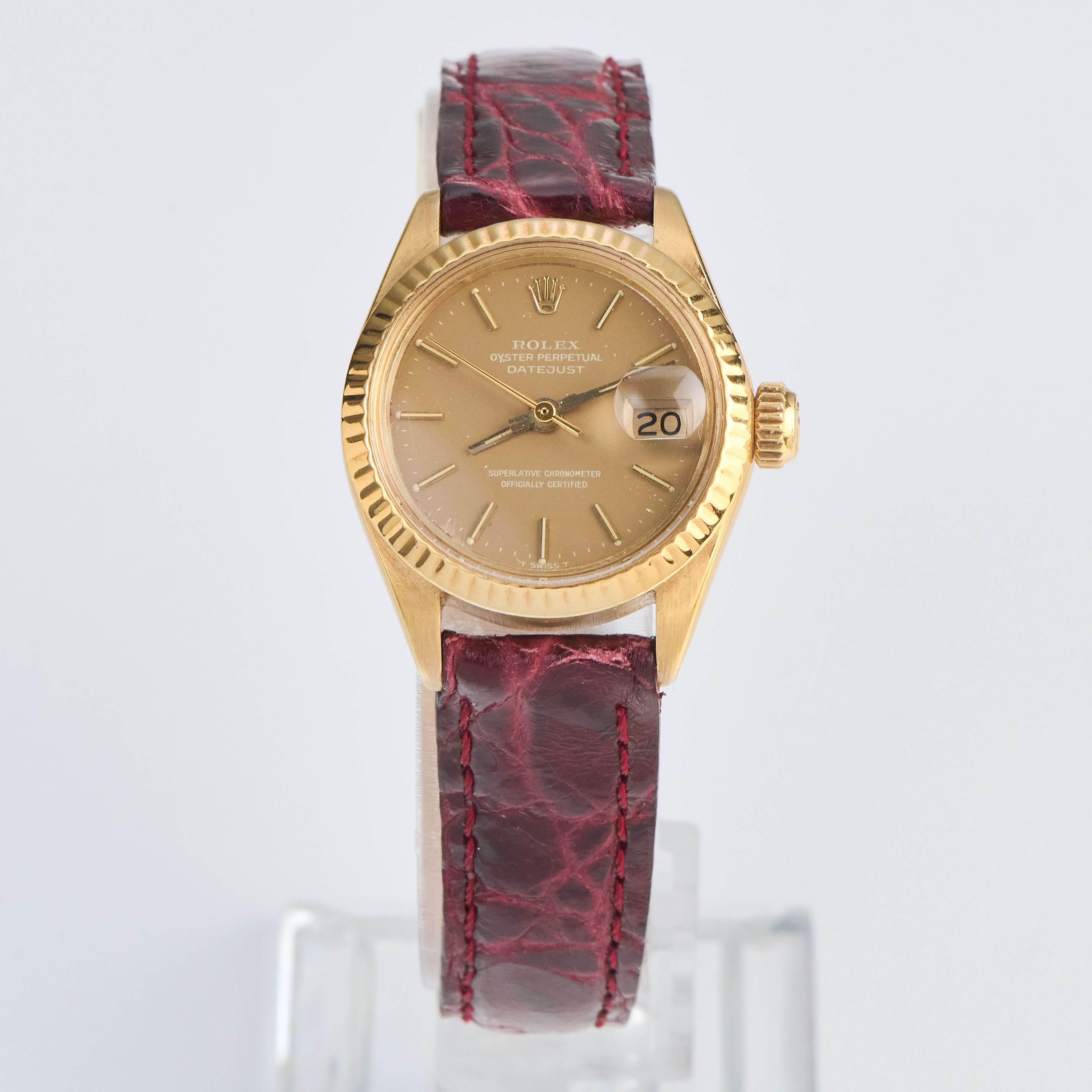 Rolex, Datejust Lady ref. 6917 (1973) — orologio da polso in oro 18 kt con calibro 2030