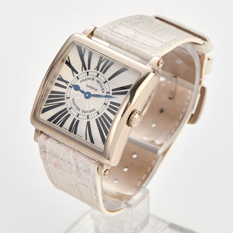 Franck Muller, Master Square, orologio da polso in oro bianco 18 kt