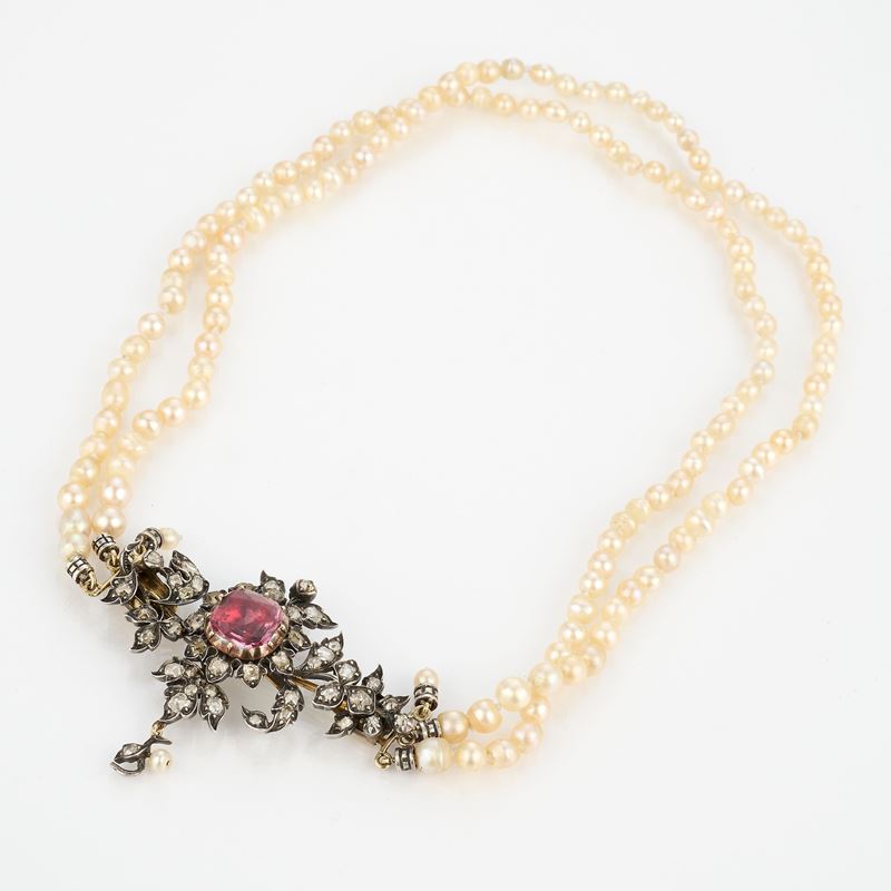 Collana di perle naturali