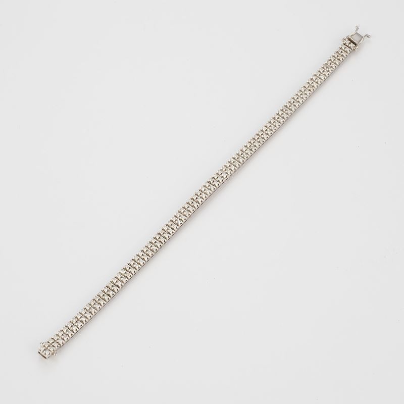 Bracciale in oro bianco e diamanti