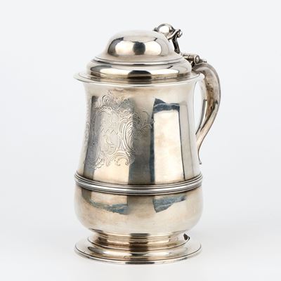 Thomas Cooke II e Richard Gurney, Tankard in argento, Londra, 1753
