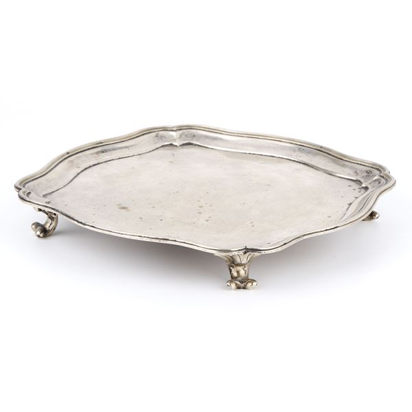 Antico salver in argento