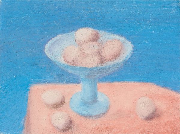 Franco Beraldo : Natura morta blu  - Affresco su tela - Auction Parade - Modern, Contemporary and Graphic Art - Casa d'aste Farsettiarte