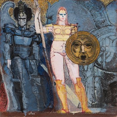La favola di Esopo (tecnica mista su compensato)