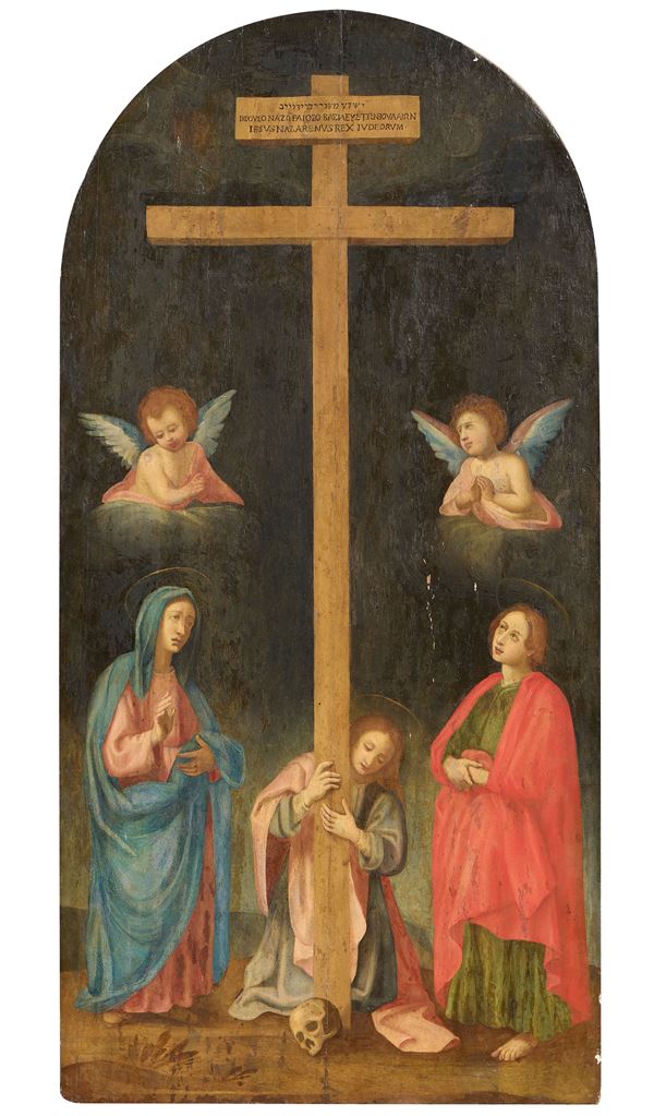 Scuola fiamminga del XVII secolo - Adorazione della Croce
