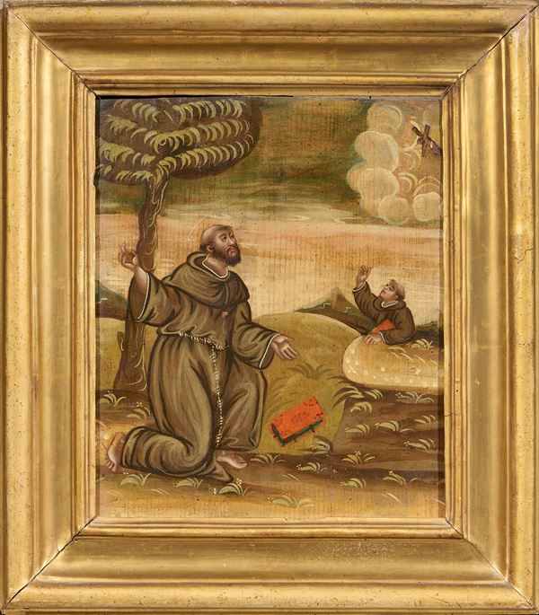 Scuola veneto-dalmata fine XVII secolo - San Francesco riceve le stigmate