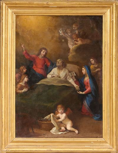 Transito di San Giuseppe, olio su rame