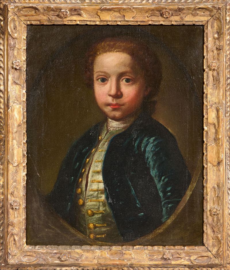 Francesco Zuccarelli (attr. A) - Ritratto di fanciullo, olio su tela