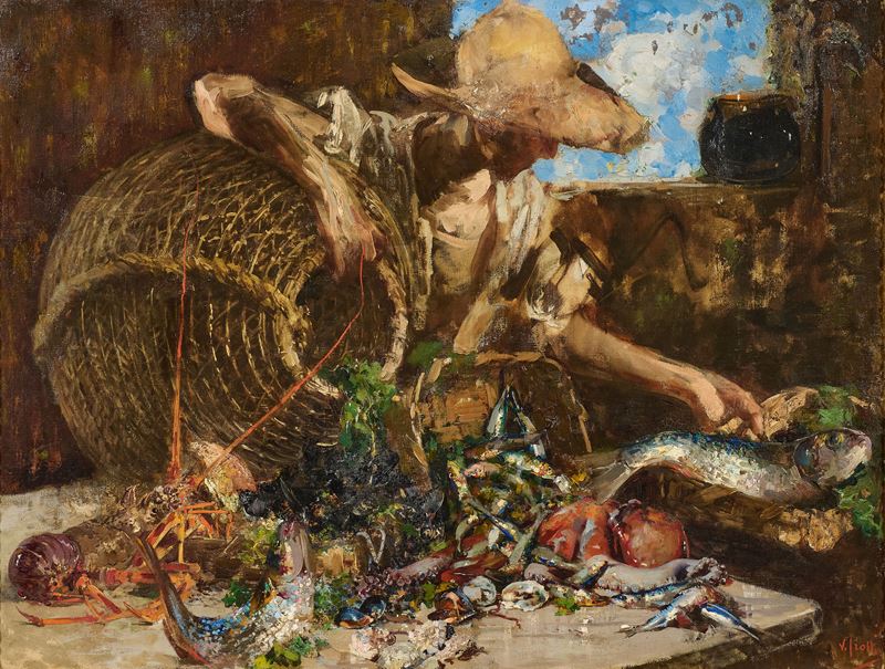 Vincenzo Irolli - La pesca miracolosa, olio su tela