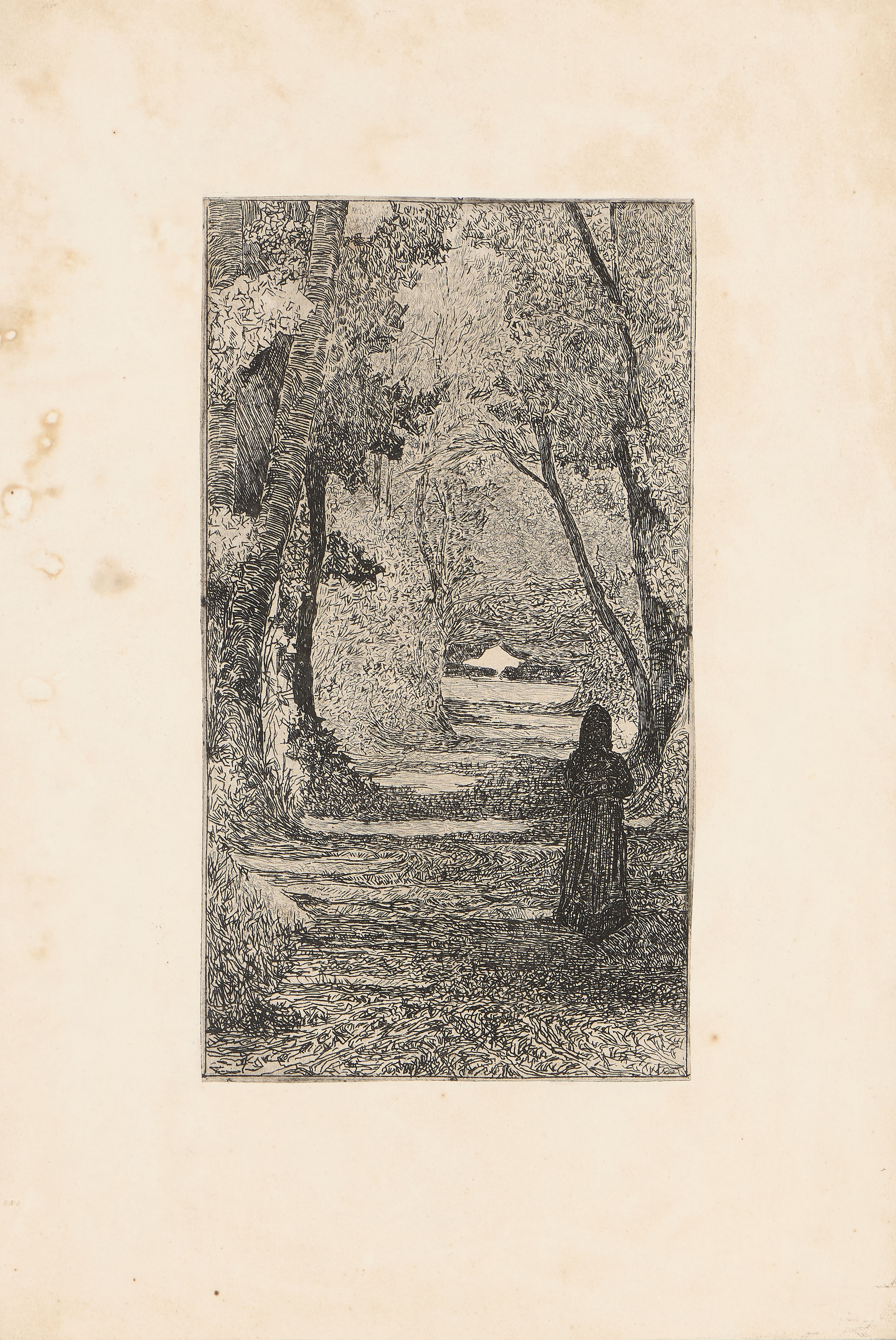Giovanni Fattori - Due incisioni: Sentiero nel bosco e Maremma desolata