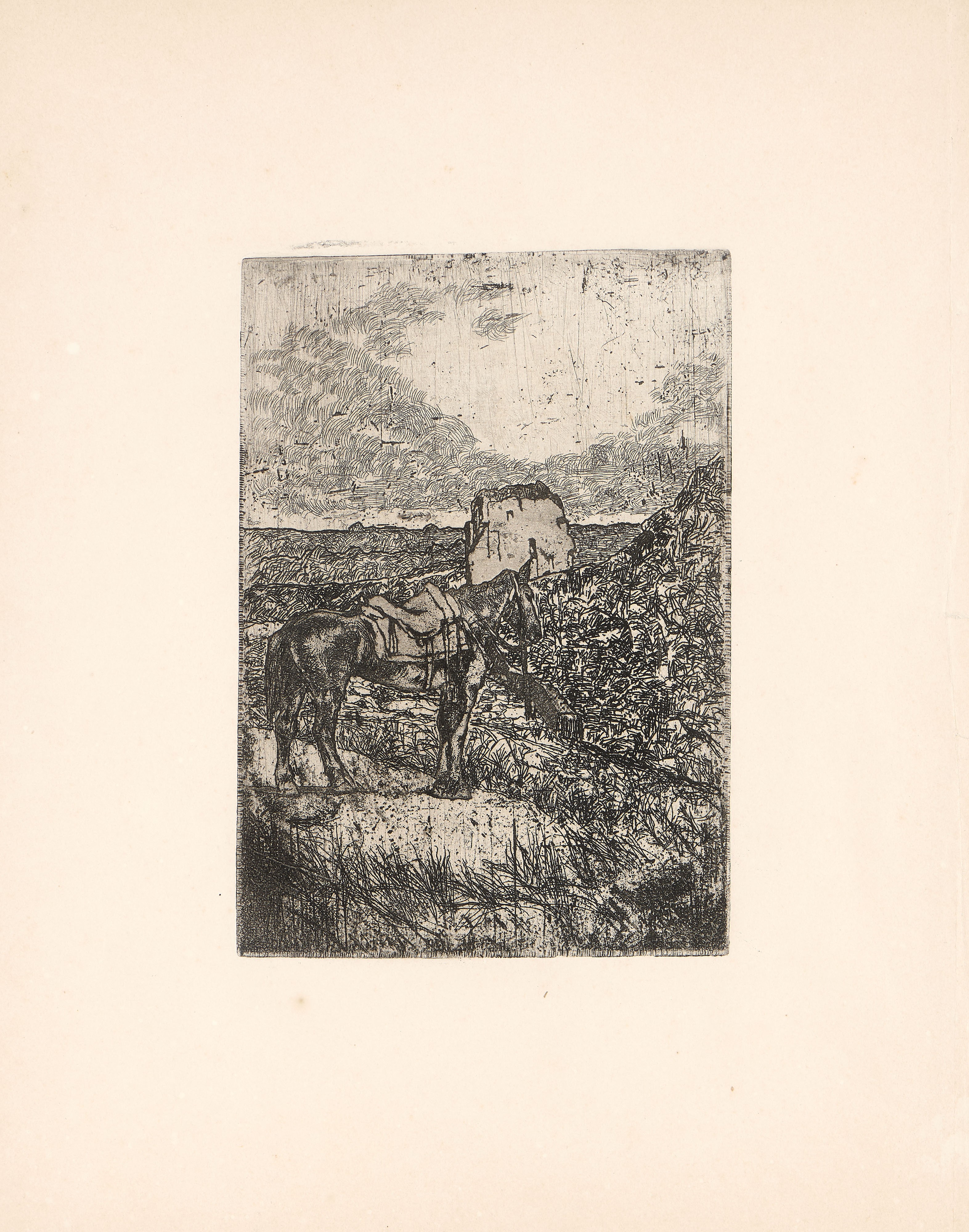 Giovanni Fattori - Due incisioni: Sentiero nel bosco e Maremma desolata