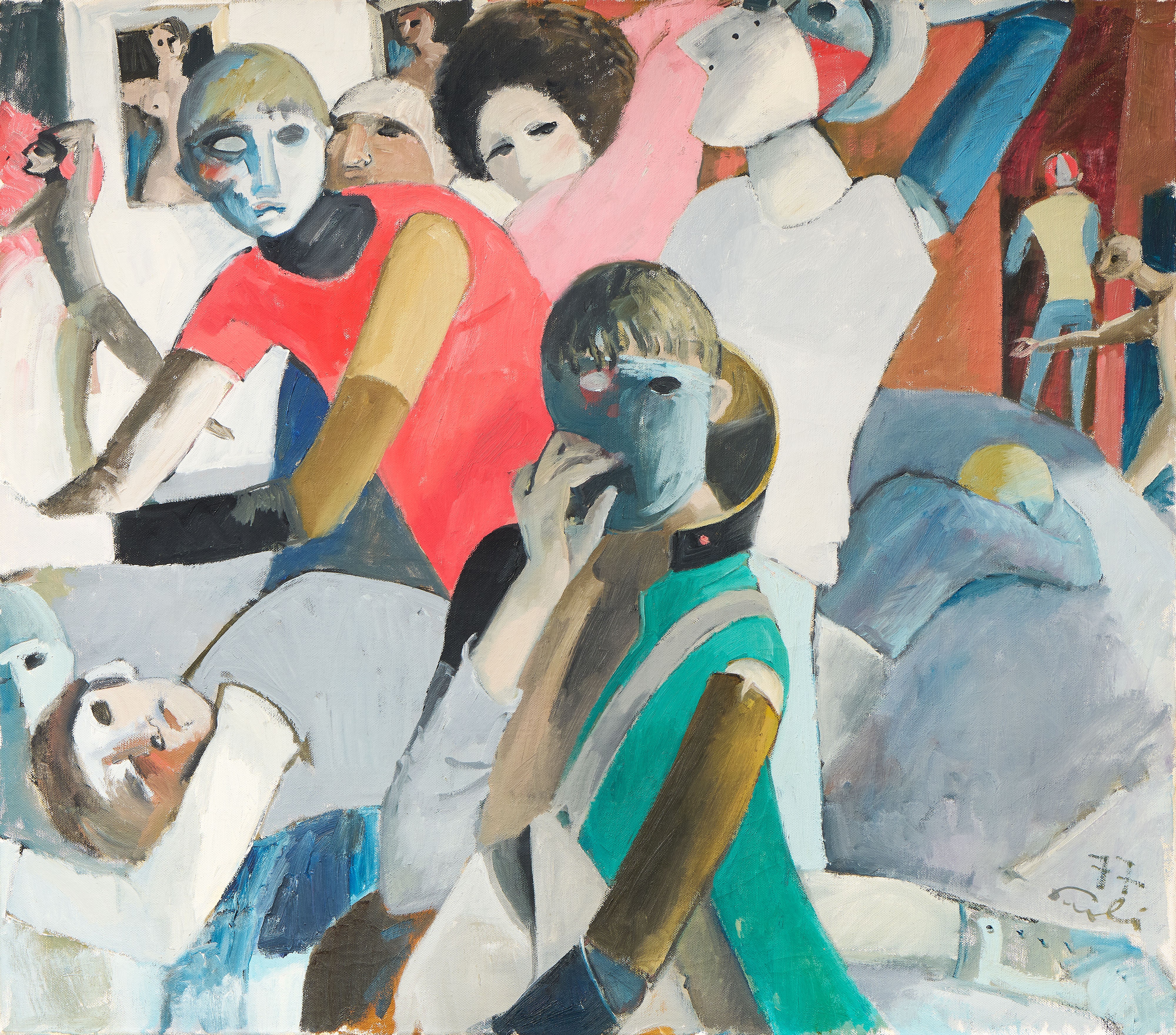 Bruno Paoli - Agitazione (olio su tela), 1977