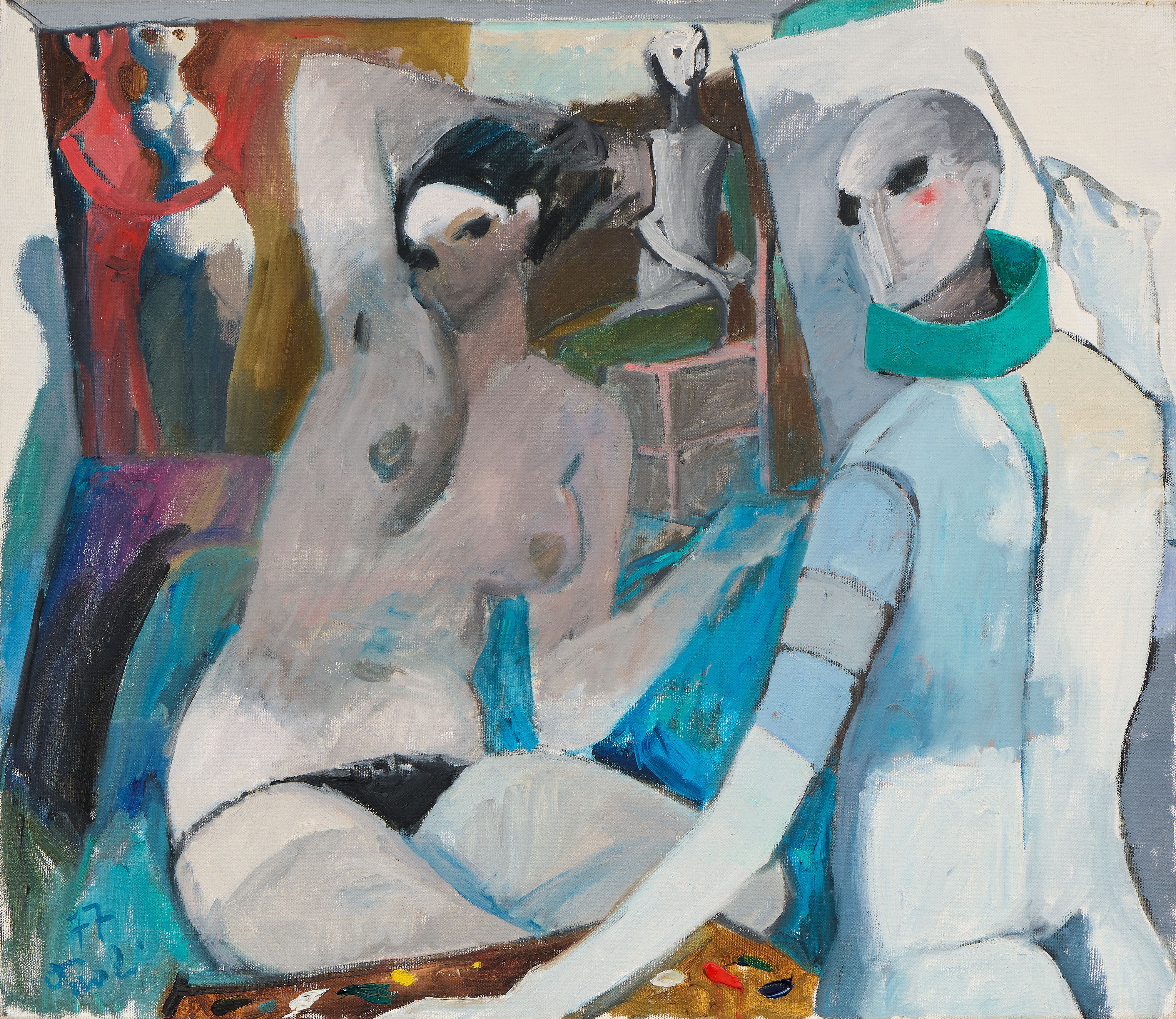 Bruno Paoli - Agitazione (olio su tela), 1977