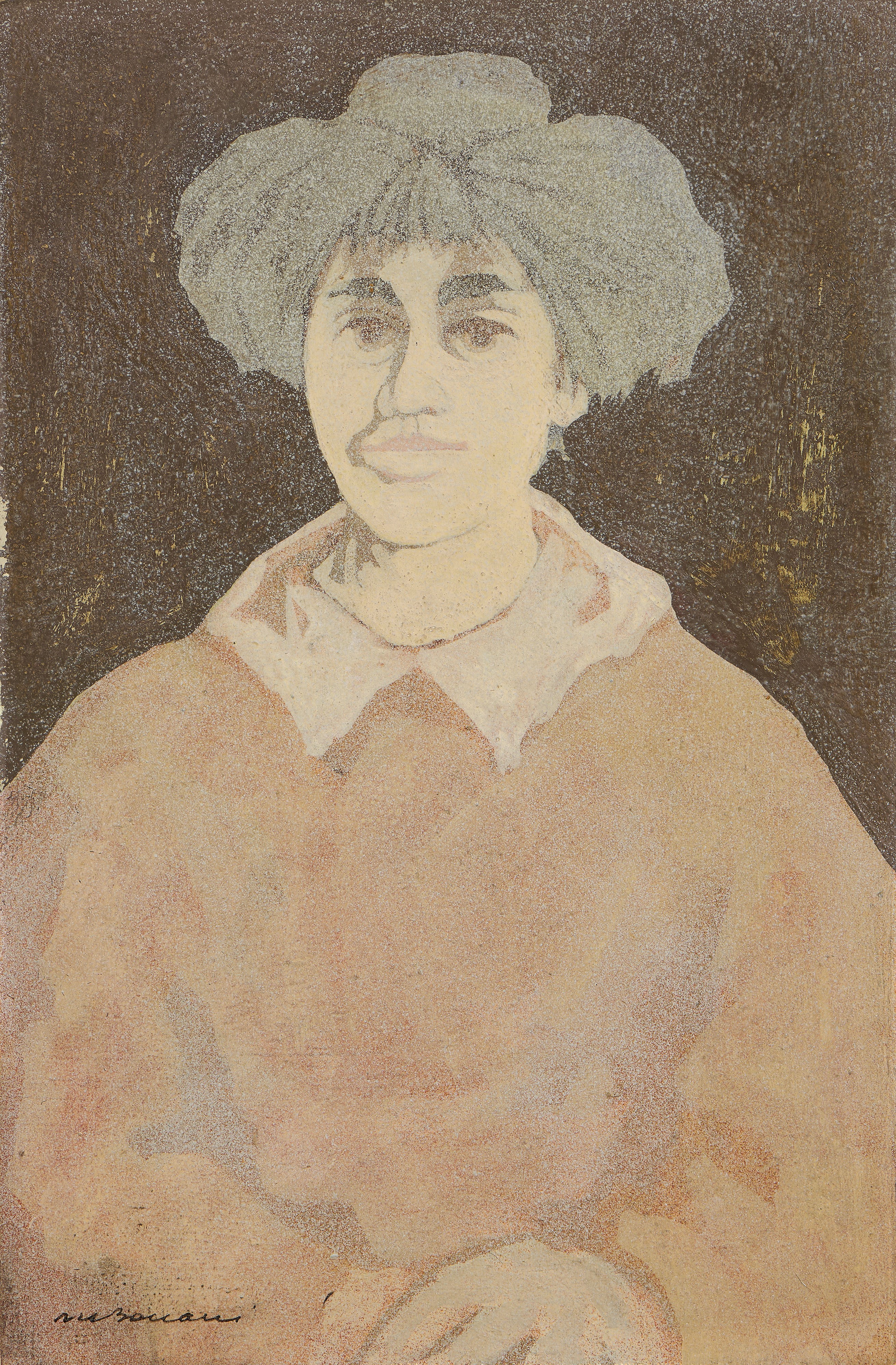 Marcello Boccacci - Figure toscane (Figure), olio su compensato