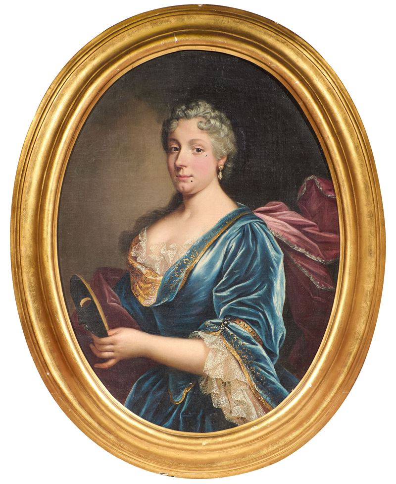 Scuola Francese del XVIII Secolo - Henry Millot (ambito, attribuzione proposta), Ritratto di gent...