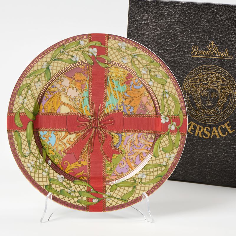 Versace by Rosenthal, Piatto da Natale della collezione “Christmas magic”, porcellana policroma (...