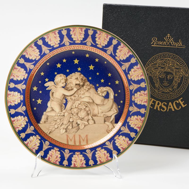 Versace by Rosenthal, Piatto da Natale in porcellana policroma