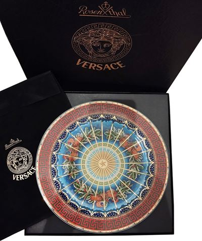 Versace x Rosenthal, Piatto di Natale in porcellana policroma (collezione “Silent night”)