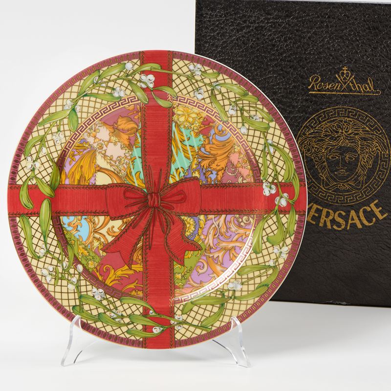 Versace, Natale Christmas Magic piatto da collezione in porcellana policroma