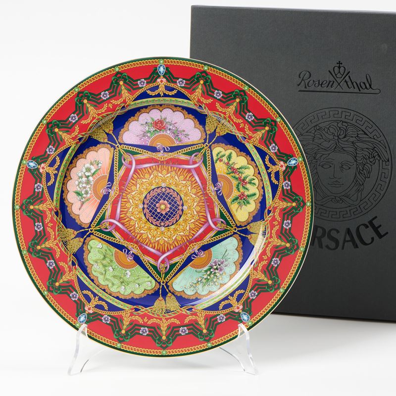 Versace by Rosenthal, Piatto da Natale, porcellana policroma (2005)