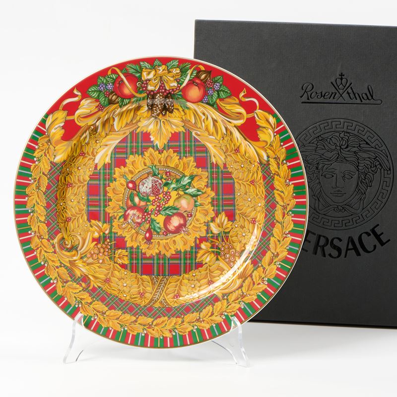 Versace by Rosenthal, Piatto di Natale in porcellana policroma (2006)