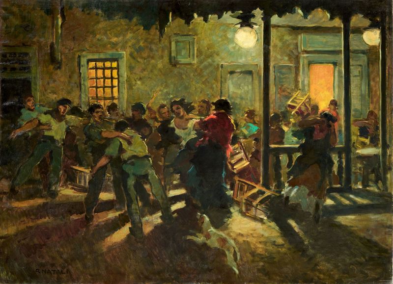 Renato Natali - Rissa al caffè dell’Ussero