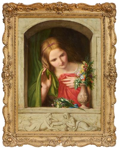 Ritratto di fanciulla (Allegoria della Primavera), olio su tela