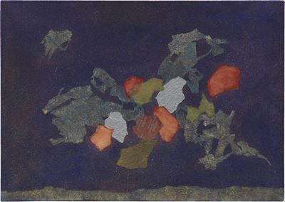 L'Acropoli, olio, tecnica mista e collage su tela