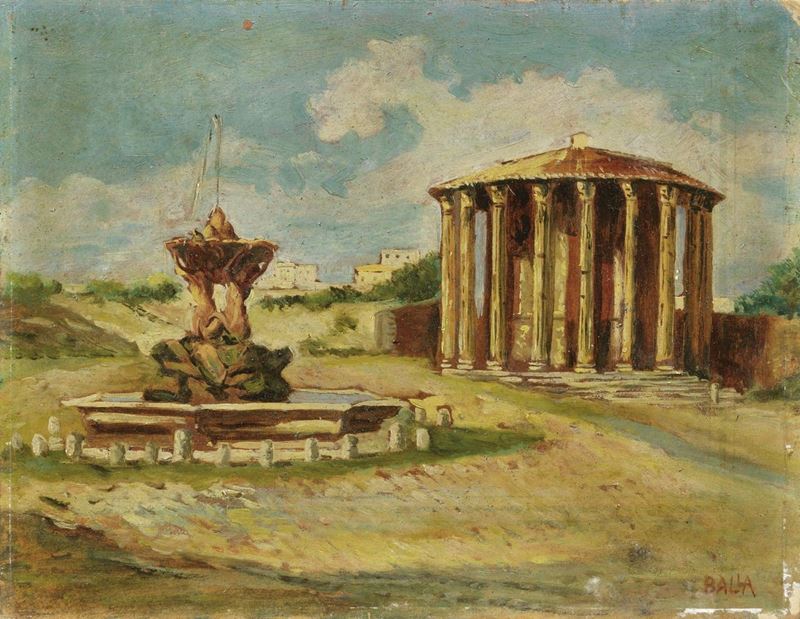 Giacomo Balla - Tempietto di Ercole Vincitore e Fontana dei Tritoni