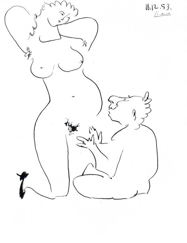 Pablo Picasso - Femme et nain