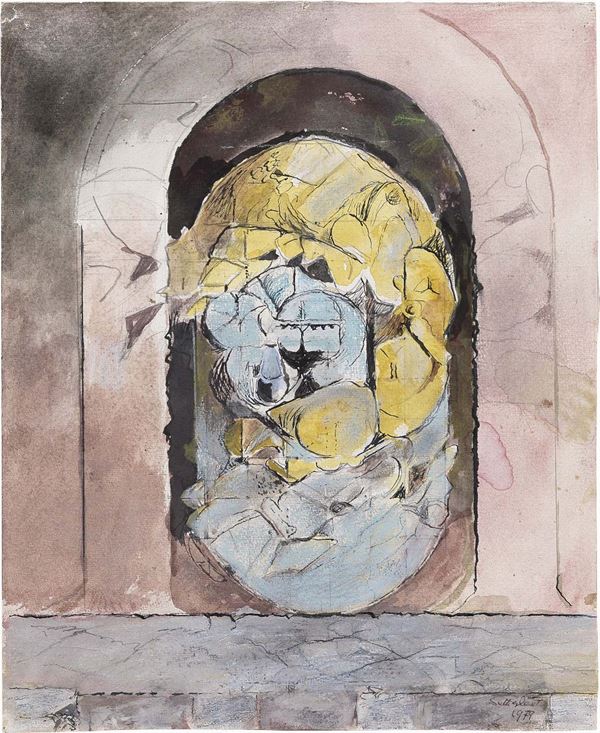 Graham Sutherland - Le portail barrée - Gateway blocked by a stone