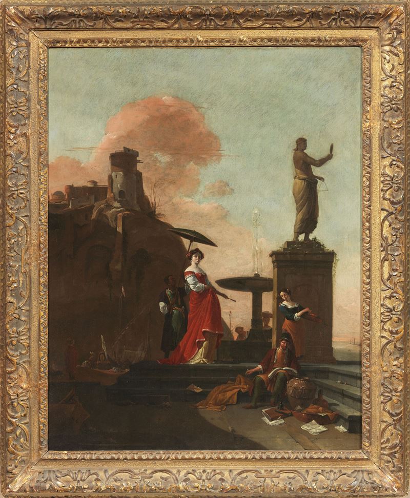 Veduta ideale di porto