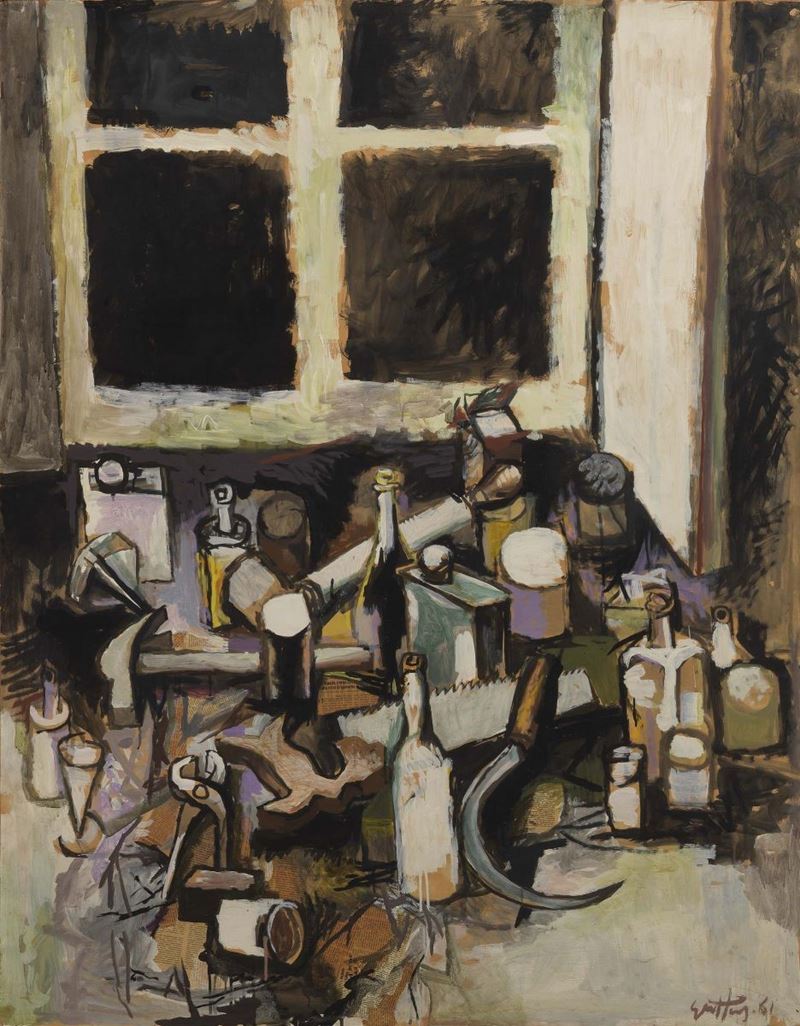 Renato Guttuso - Tavolo e Finestra (finestra di Notte)